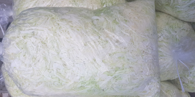 Fresh planed cabbage for sale. 10 kg / bag