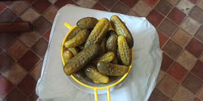 We offer naturally pickled cucumbers, perfect for salads and