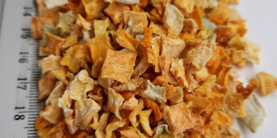 dried pumpkin cubes 5x5mm, packed in paper bags of