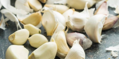Erstklassiger Knoblauch zum Verkauf. Größe 35-55 mm. Verpackung: 5