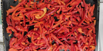 FROZEN RED PEPPERS STRIP, FOR SALE 10.880KG (17 PALLETS