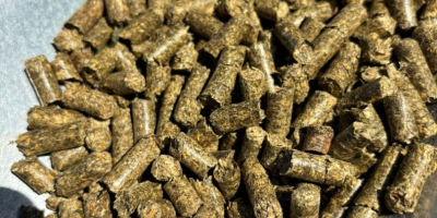 Alfalfa pellets are high-quality animal feed made by pressing