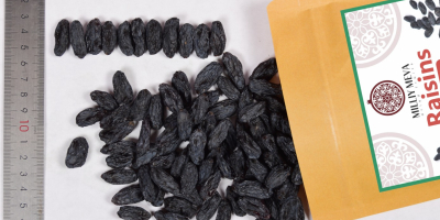 Üzbegisztáni fekete mazsola, természetes módon, napon szárított szőlőből készül.