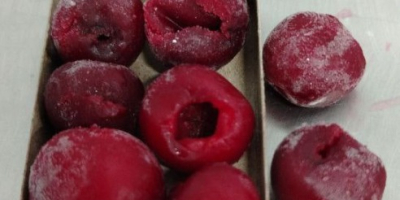 IQF (individually quick-frozen) pitted cherries are a high-quality raw