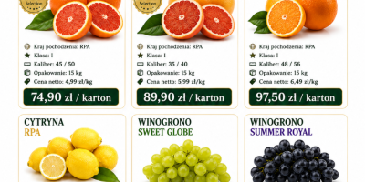 Dzien dobry, oferuje cytrusy jakosci premium , ceny i