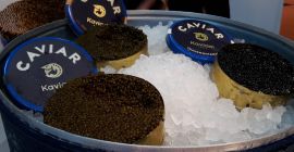 Black icon OSIETRA / OSSETRA / OSSIOTR egg diameter