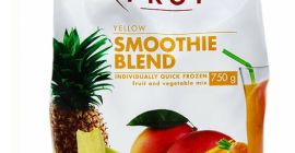 Tiefkühlfrüchte wie Aprikose, Pfirsich, Erdbeere, gemischte Beeren etc. verpackt