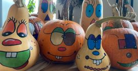 I will sell pumpkins painted as in the picture,