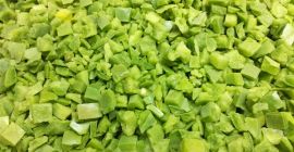 I will sell green peppers, frozen in cubes, 10mmx10mm,