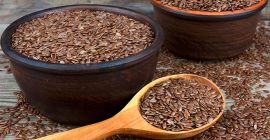 Brown flax seed oil with medicinal properties is rich