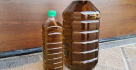 Homemade Greek cold-pressed olive oil from our own harvest