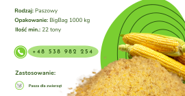 Cornmeal (corn bran) We offer cornmeal (often called bran)