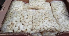 Sale of peeled garlic - cloves. Polish product, ideal