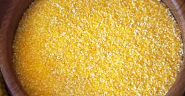 Corn groats (grits) different granulation for corn snacks production,