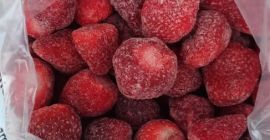 Căpșuni congelate IQF grad A necalibrate fără pesticide