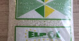 Reis zum Verzehr, verpackt im 1-kg-Beutel. Gültigkeit: 03.2025. Preis