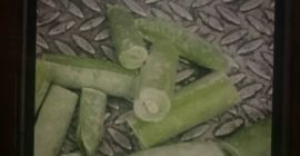Green beans, frozen, cut, 26 mm caliber,