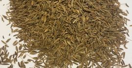 Cumin seeds. 99.9% purity, brown. 25 kg packaging, polypropylene
